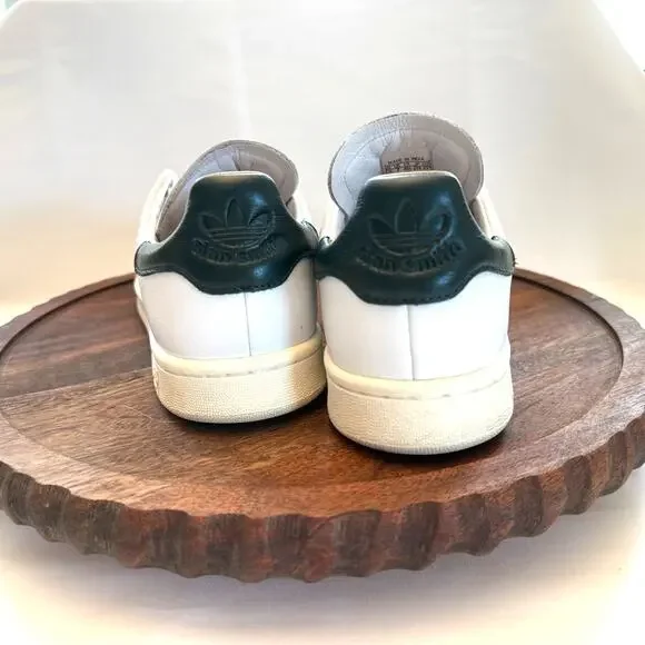 Adidas Stan Smith Classic White Green Leather Sneakers Mens 7.5 HP2201 Lux - Picture 4 of 16